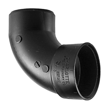 Charlotte Pipe And Foundry 3 90DEG SpgxH Str Ell ABS 00302  1000HA